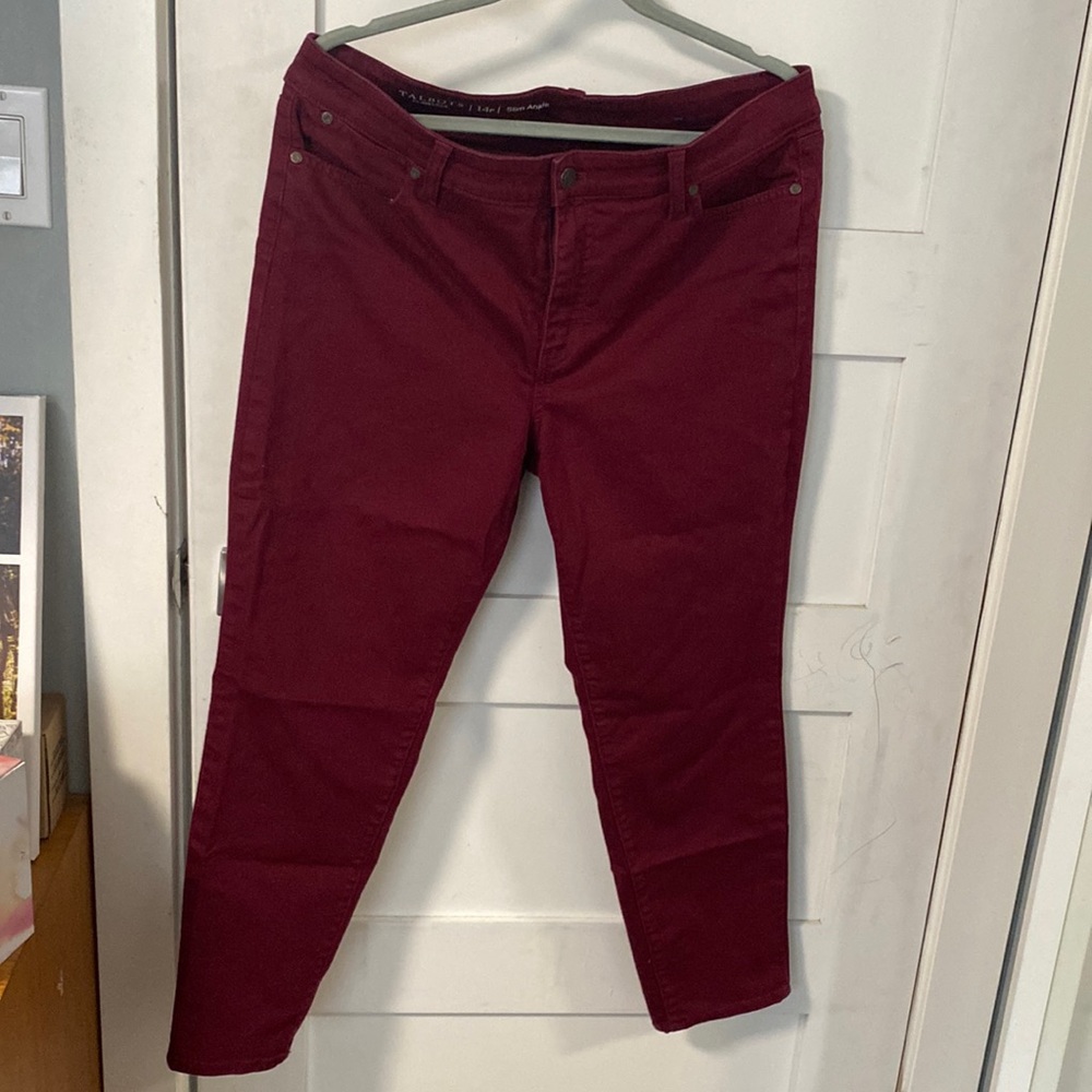Talbots Ankle Slim Denim 14P Mulberry